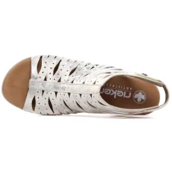 Nu-Pieds Talon Rieker 64676-60 Beige Gold
