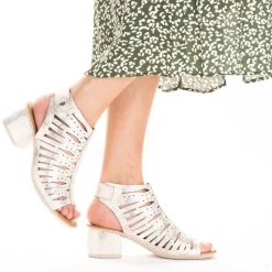 Nu-Pieds Talon Rieker 64676-60 Beige Gold