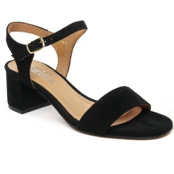 Nu-Pieds Talon Scarlatine Co44021Fb Noir Velour Noir