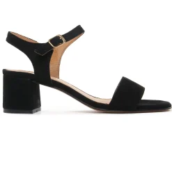 Nu-Pieds Talon Scarlatine Co44021Fb Noir Velour Noir