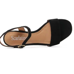 Nu-Pieds Talon Scarlatine Co44021Fb Noir Velour Noir