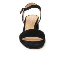 Nu-Pieds Talon Scarlatine Co44021Fb Noir Velour Noir