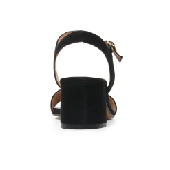 Nu-Pieds Talon Scarlatine Co44021Fb Noir Velour Noir