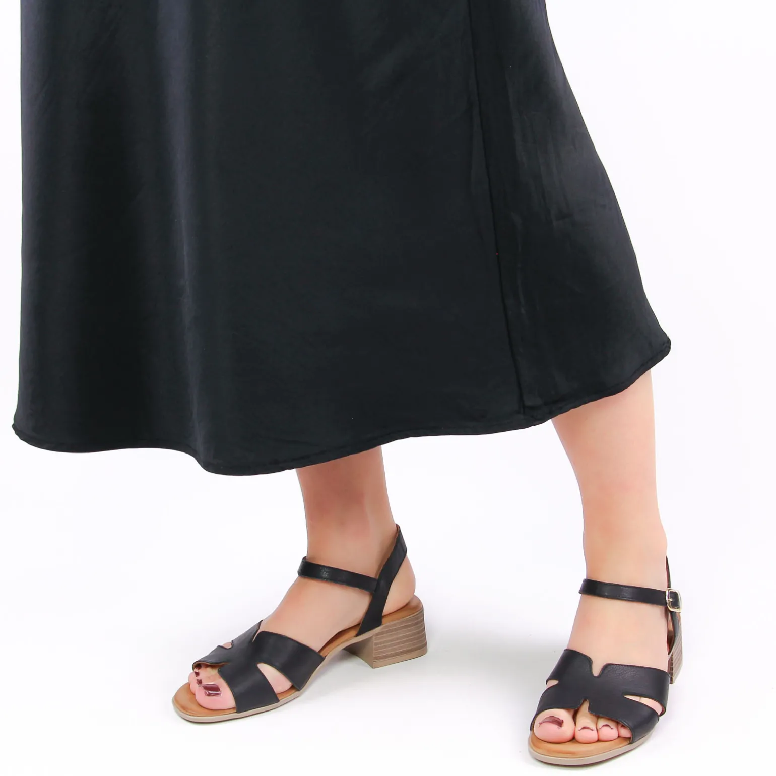 Nu-Pieds Talon Scarlatine Jade Noir