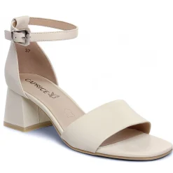 Nu-Pieds Talons Hauts Caprice 28302 Offwhite Nappa