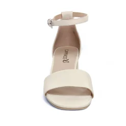 Nu-Pieds Talons Hauts Caprice 28302 Offwhite Nappa