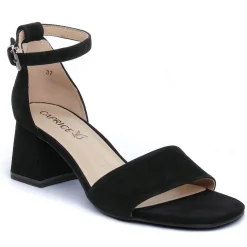 Nu-Pieds Talons Hauts Caprice 28302 Black Suede