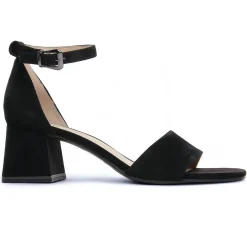 Nu-Pieds Talons Hauts Caprice 28302 Black Suede