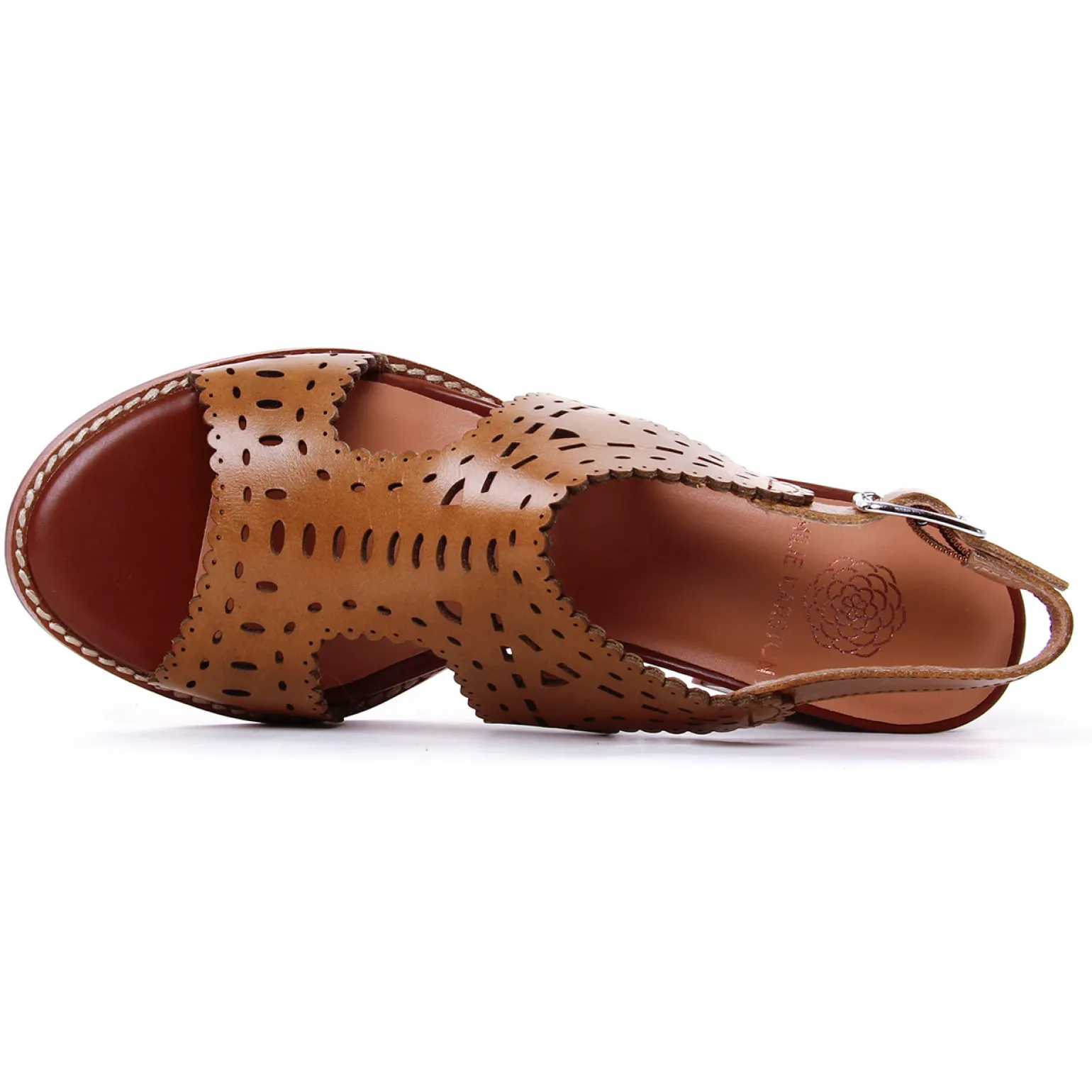 Nu-Pieds Talons Hauts Emilie Karston Lisa Cognac