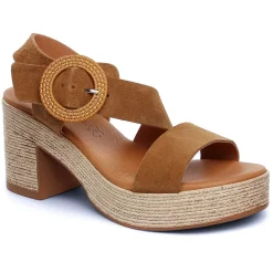 Nu-Pieds Talons Hauts Eva Frutos 4698 Muscade