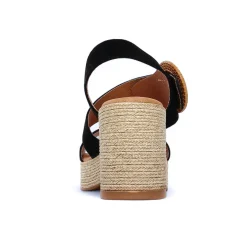 Nu-Pieds Talons Hauts Eva Frutos 4698 Negro