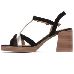 Nu-Pieds Talons Hauts Fugitive Jess Velour Noir