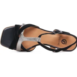 Nu-Pieds Talons Hauts Fugitive Jess Velour Noir