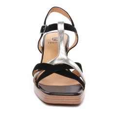 Nu-Pieds Talons Hauts Fugitive Jess Velour Noir