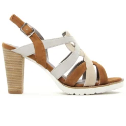 Nu-Pieds Talons Hauts Regarde Le Ciel Sylvie-63 Beige Marron