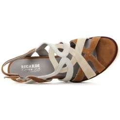 Nu-Pieds Talons Hauts Regarde Le Ciel Sylvie-63 Beige Marron