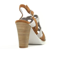 Nu-Pieds Talons Hauts Regarde Le Ciel Sylvie-63 Beige Marron