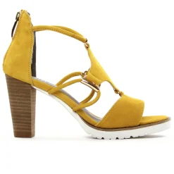 Nu-Pieds Talons Hauts Regarde Le Ciel Sylvie-47 Yellow