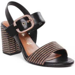 Nu-Pieds Talons Hauts Tamaris 28015 Black Comb