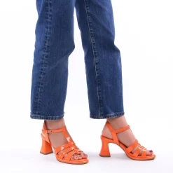 Nu-Pieds Talons Hauts Tamaris 28031 Orange Patent