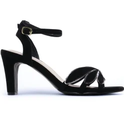 Nu-Pieds Talons Hauts Vanessa Wu Aveline Sd2768 Noir