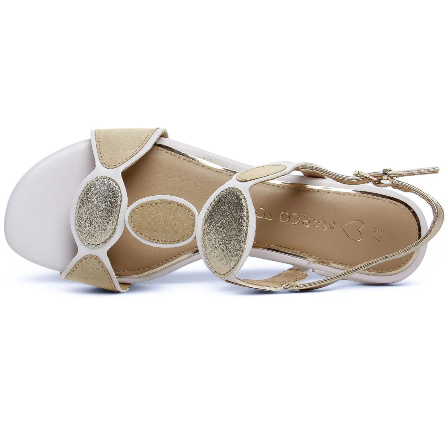 Nu-Pieds Trotteurs Marco Tozzi 28231 White Comb