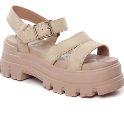 Sandales Compensées Buffalo 1602190 Beige