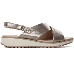 Sandales Compensées Caprice 28703 Taupe Metallic