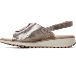 Sandales Compensées Caprice 28703 Taupe Metallic