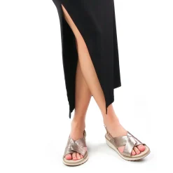 Sandales Compensées Caprice 28703 Taupe Metallic