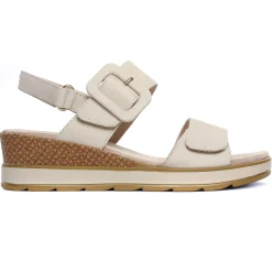 Sandales Compensées Caprice 28753 Snow Nubuc