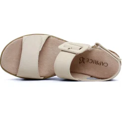 Sandales Compensées Caprice 28753 Snow Nubuc