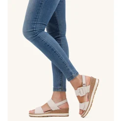 Sandales Compensées Caprice 28753 Snow Nubuc