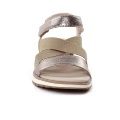 Sandales Compensées Caprice 28704 Taupe Metallic