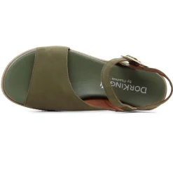 Sandales Compensées Dorking D8771 Kaki
