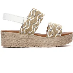 Sandales Compensées Eva Frutos 7557 Blanc