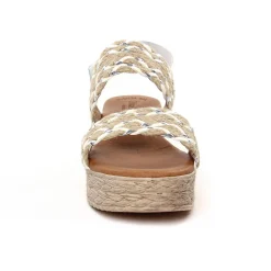 Sandales Compensées Eva Frutos 7557 Blanc