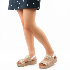 Sandales Compensées Eva Frutos 7557 Blanc