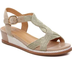 Sandales Compensées Fugitive Isy Gold