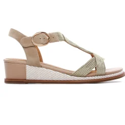Sandales Compensées Fugitive Isy Gold