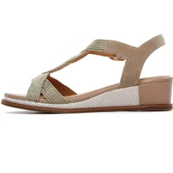 Sandales Compensées Fugitive Isy Gold