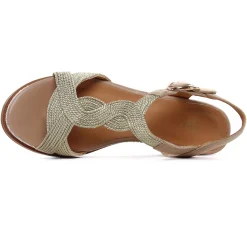 Sandales Compensées Fugitive Isy Gold