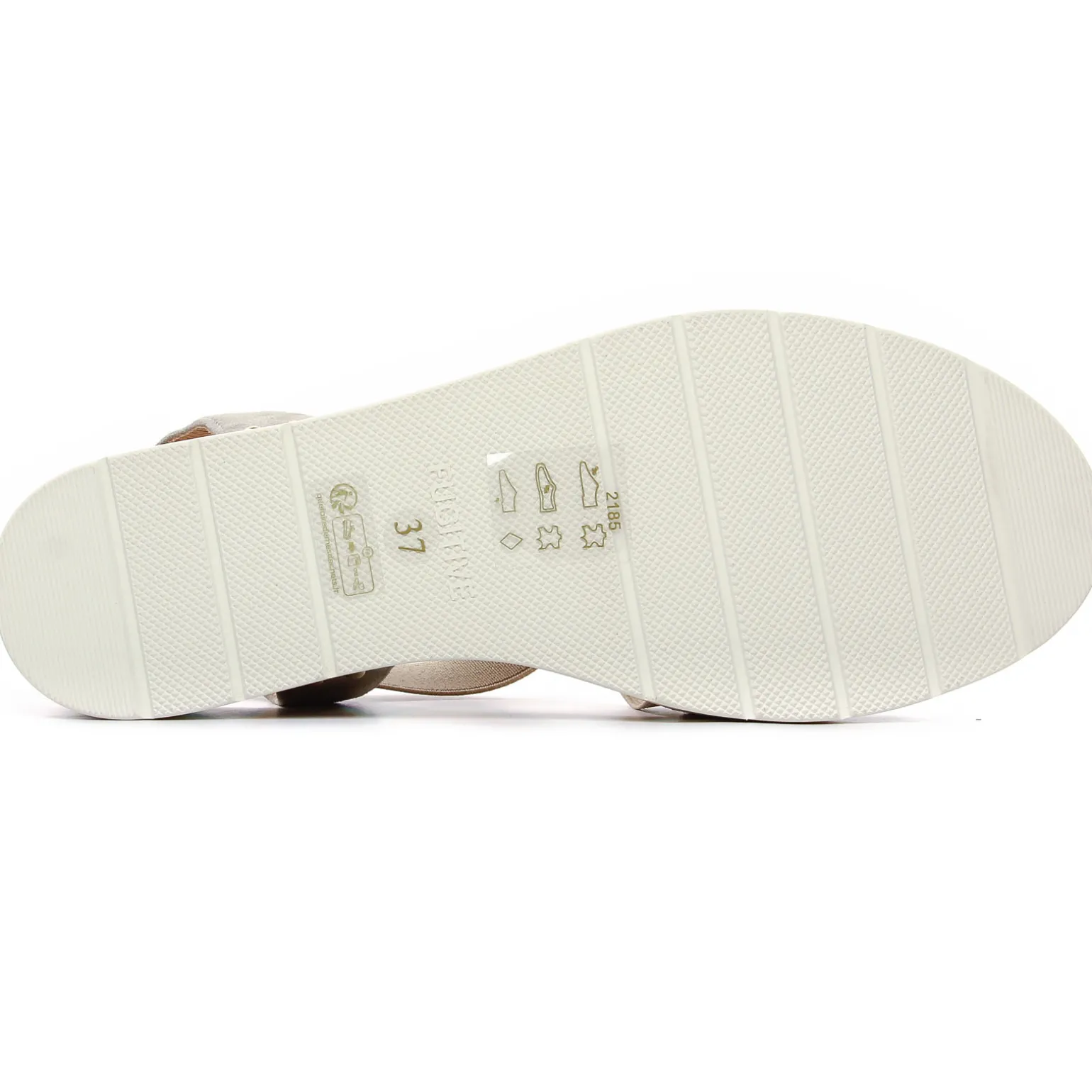 Sandales Compensées Fugitive Biscui Velour Ciment