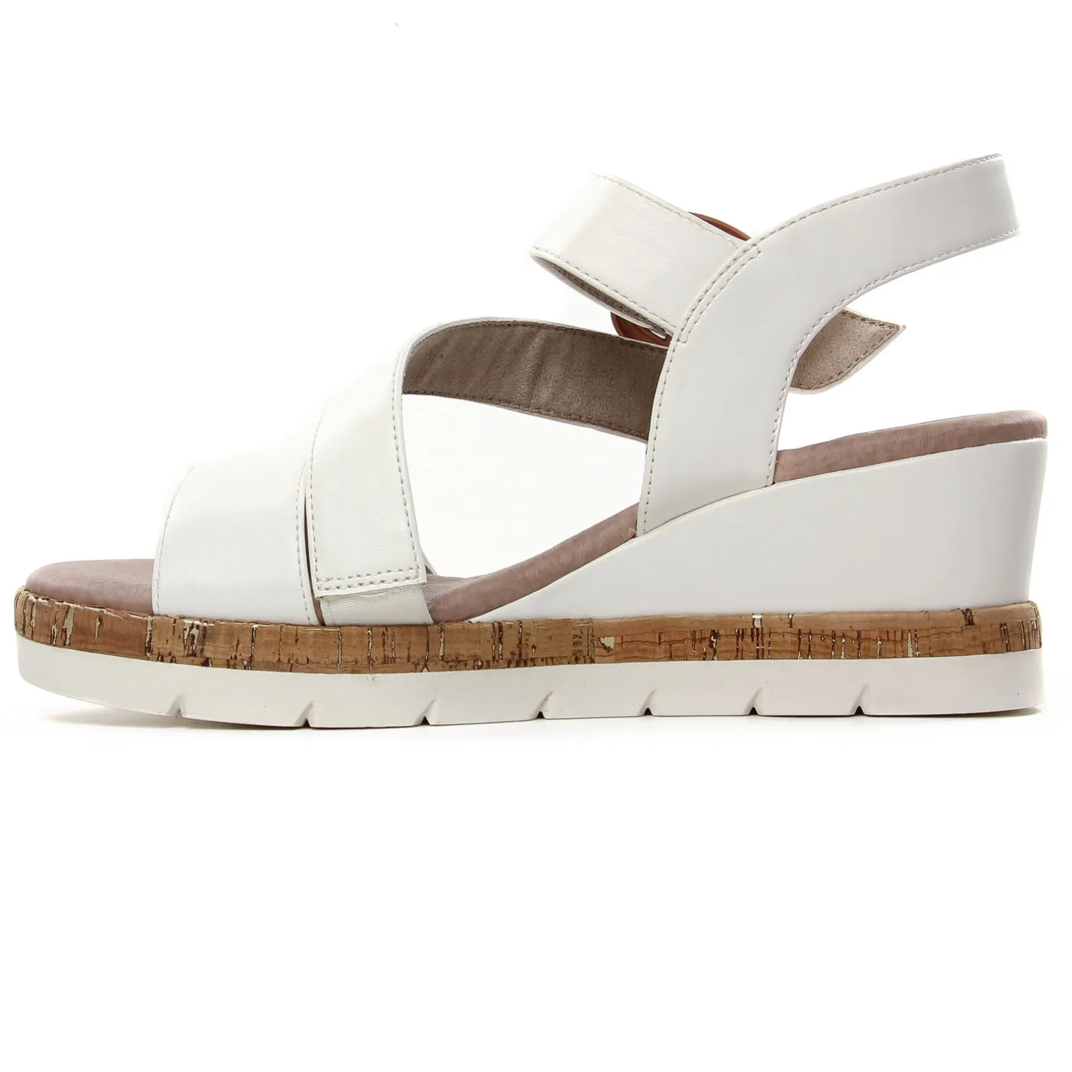 Sandales Compensées Jana 28370 White