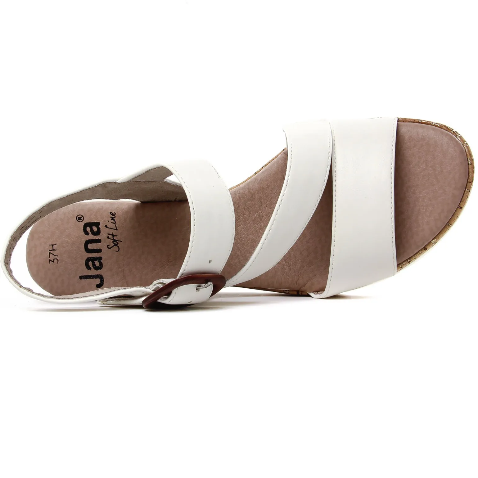 Sandales Compensées Jana 28370 White