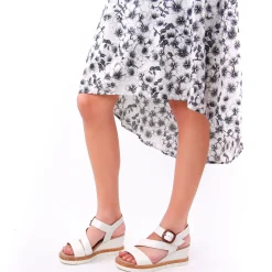 Sandales Compensées Jana 28370 White