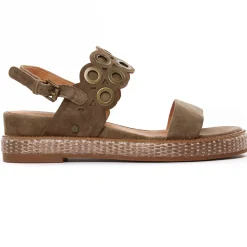 Sandales Compensées Mamzelle Usam Velour Vison