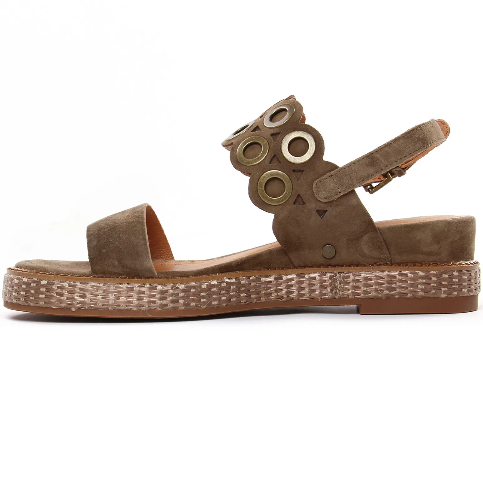 Sandales Compensées Mamzelle Usam Velour Vison