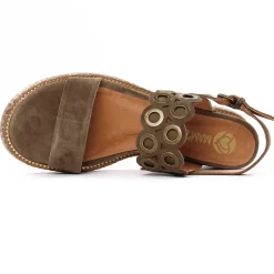 Sandales Compensées Mamzelle Usam Velour Vison