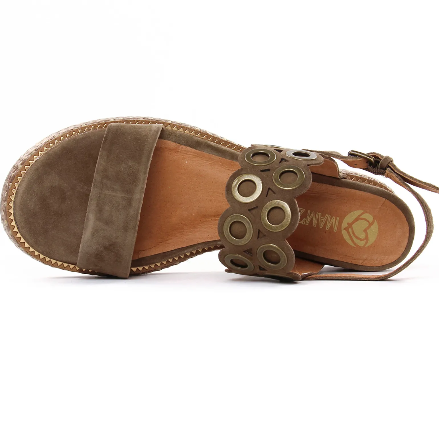 Sandales Compensées Mamzelle Usam Velour Vison